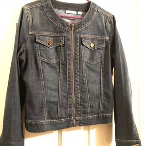 Ny&Co crop denim zipper jacket